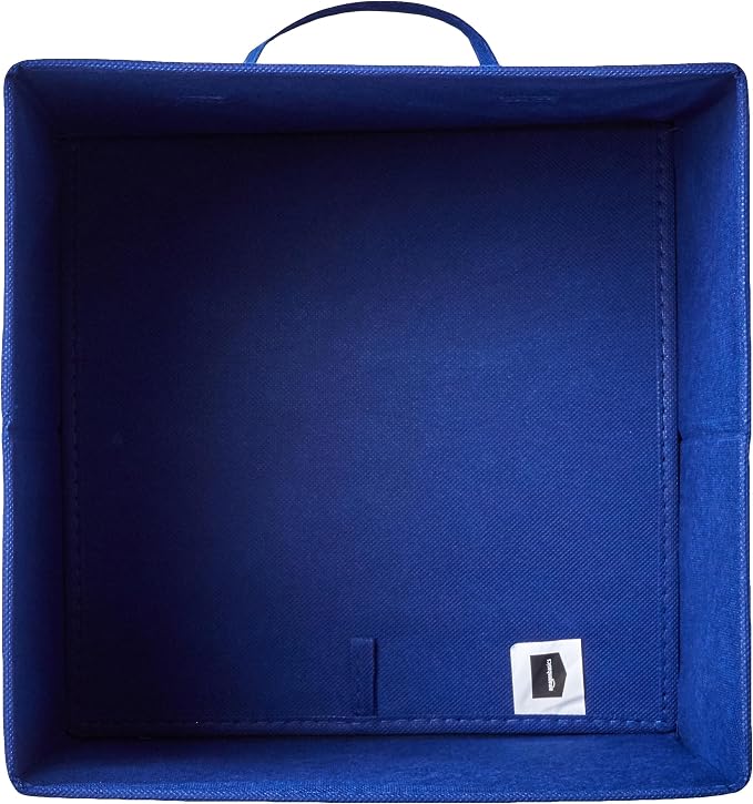 Amazon Basics Cube Organizer Storage Bins Handles, Collapsible Fabric,