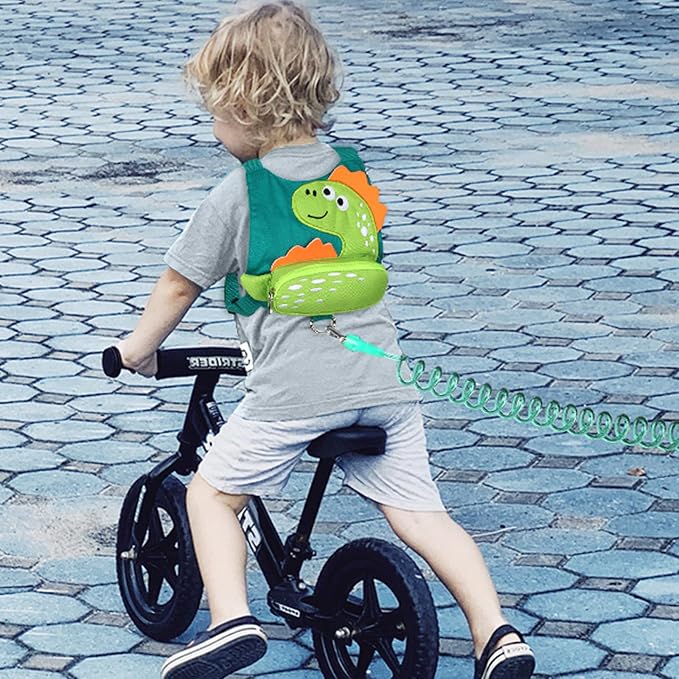 Toddler Harness Leash with Anti Lost Wrist Link, Accmor Cute Dinosaur Kids