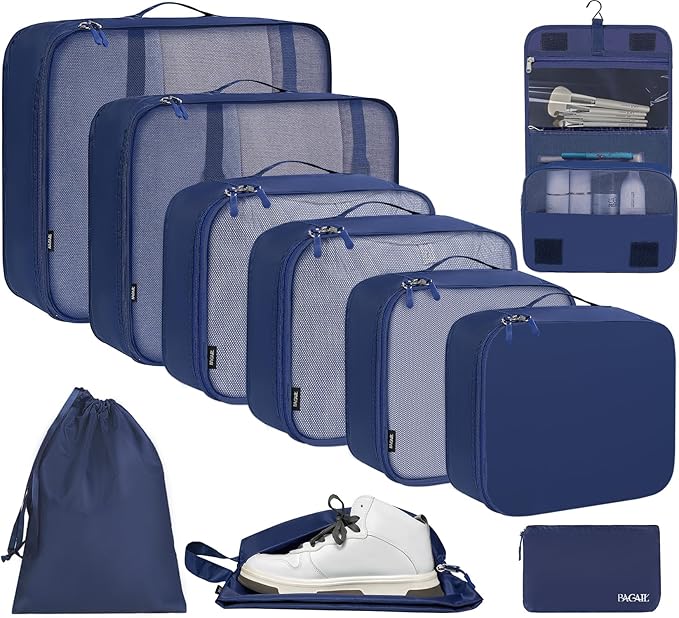 BAGAIL 6 Set/8 Set/10 Set Packing Cubes Various Sizes Packing Organizer