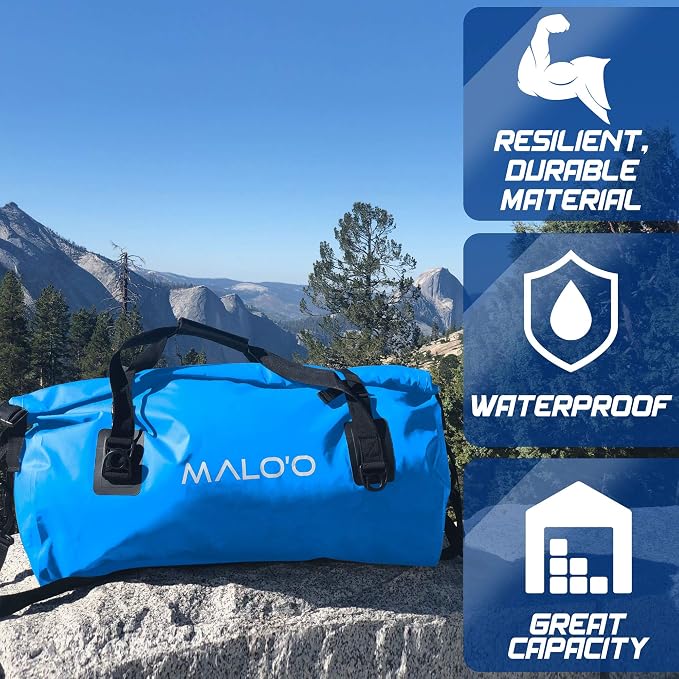 Malo'o Waterproof Dry Bag Duffel 40L/60L/100L, Roll Top Duffel Keeps Gear Dry