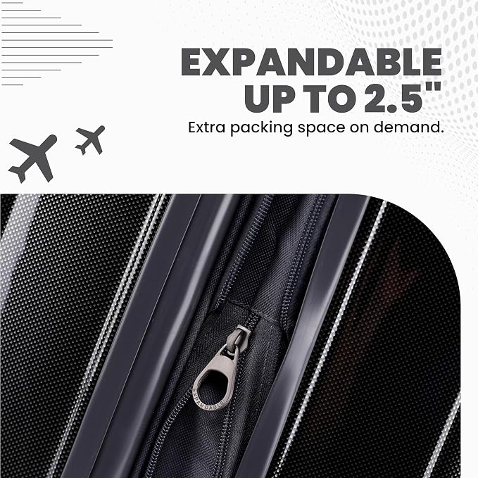 Spyder Rails 25 Inch Expandable Hardside Upright Suitcase