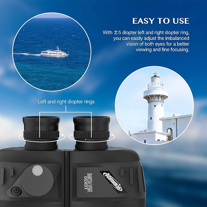 Aomekie 10x50 Binoculars for Adults Marine Military Binoculars Waterproof