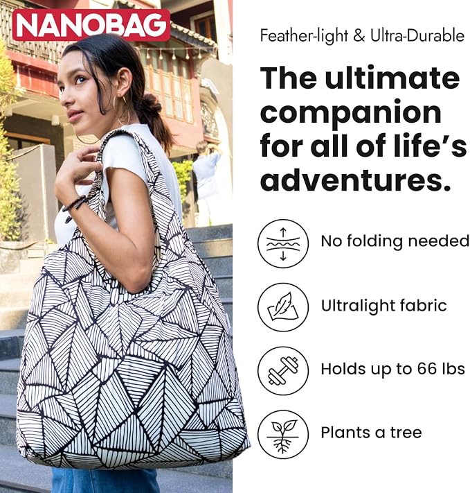 Nanobag Ultra-Lightweight Heavy Duty Foldable Tote