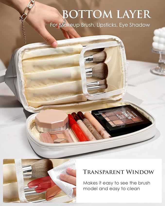 Women Gifts, Bridesmaid Gift, Initial Large Makeup Bag, Travel Essentials