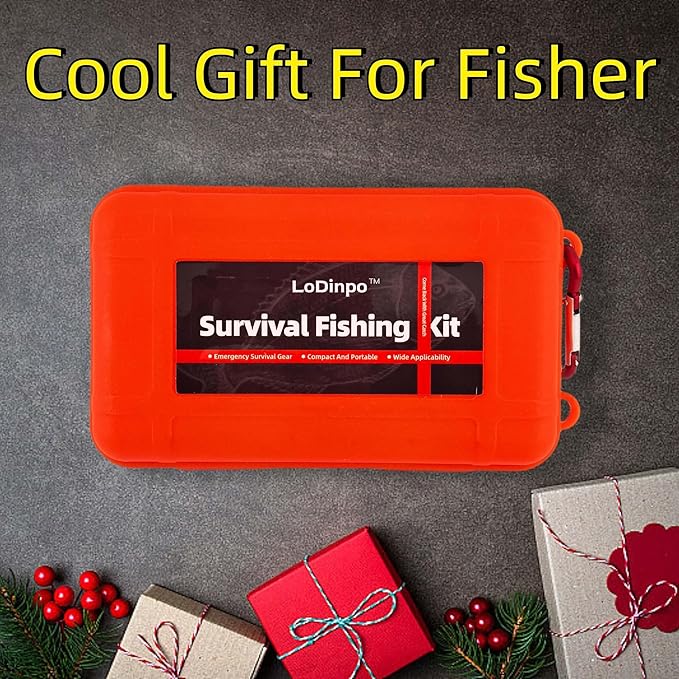 Mini Survival Fishing Kit Small Emergency Fishing TackleBox Pocket Outdoor