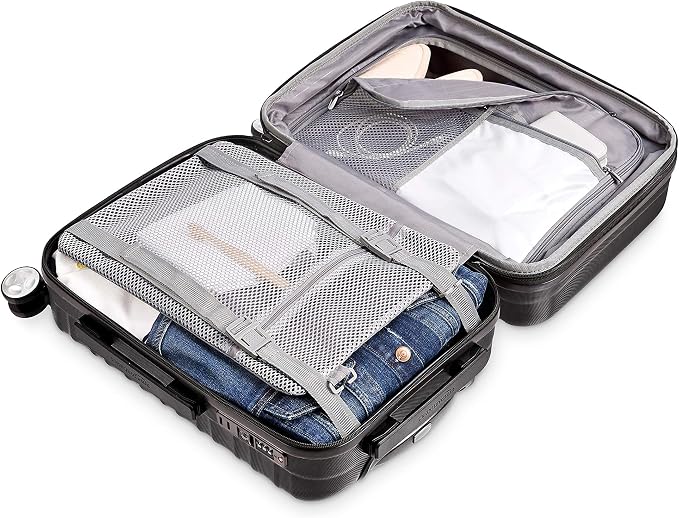 Amazon Basics 2 Piece Set With TSA Locks, Hardshell Suitcases With Four