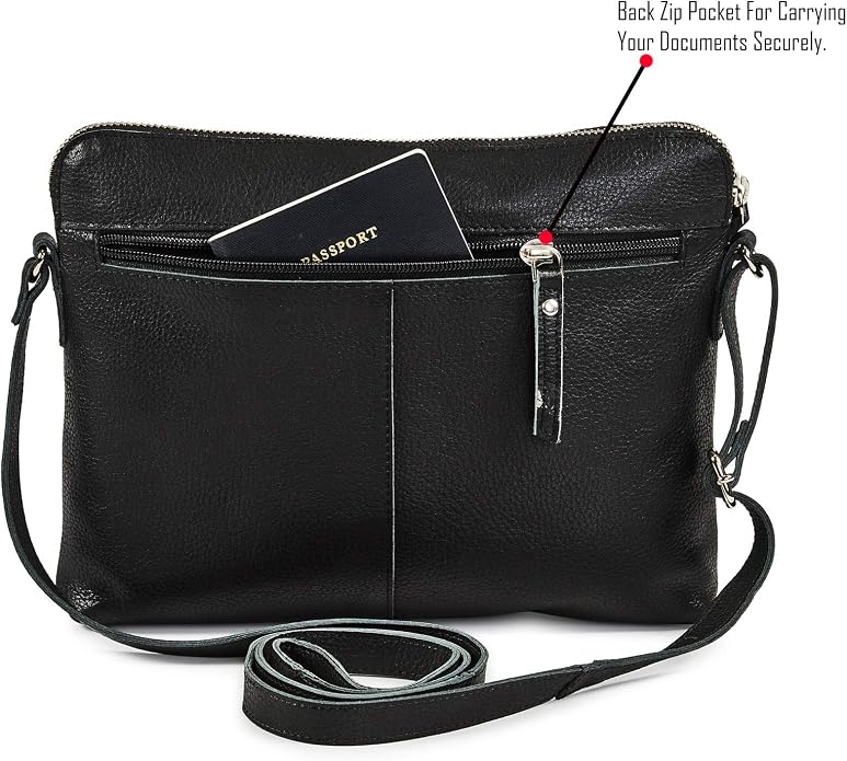 Wise Owl Accessories Small Soft Pebbled Real Leather Crossbody Handbags Purses