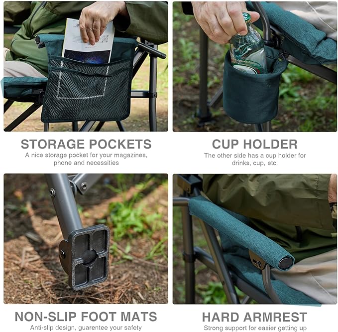 EVER ADVANCED Padded Oversized Folding Camping Chair