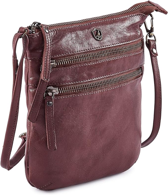 Crossbody Sling Bag for Women Small Real Leather Purse Vintage Travel Crossover