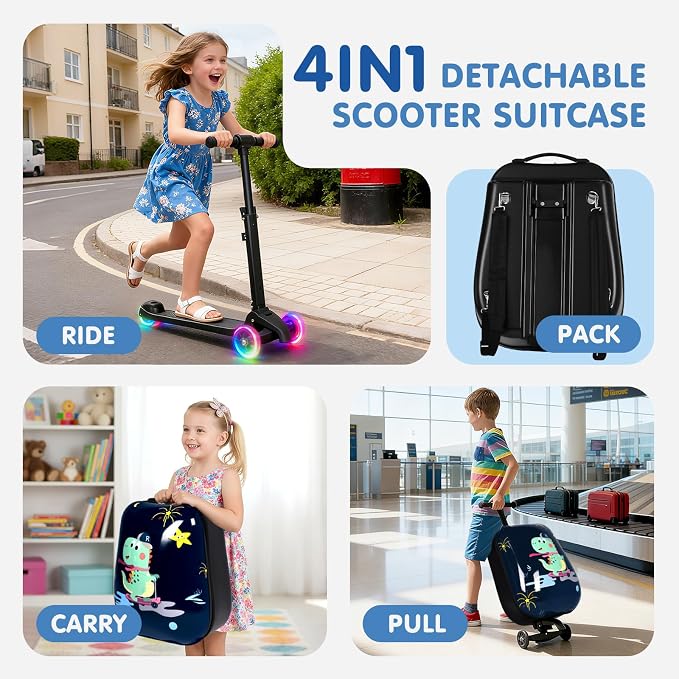 4-in-1 Detachable Scooter Luggage