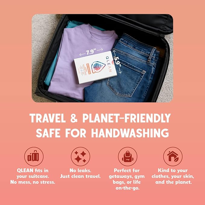 QLEAN Laundry Detergent Sheets – Travel Laundry Detergent Sheets, Eco-Friendly