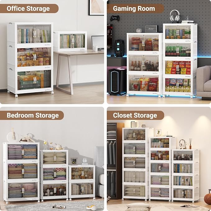 BROVIEW 400Qt Stackable Storage Bins