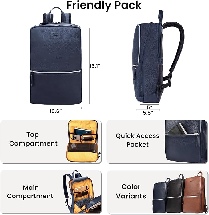 LEATHER VILLAGE Leather Laptop Backpack