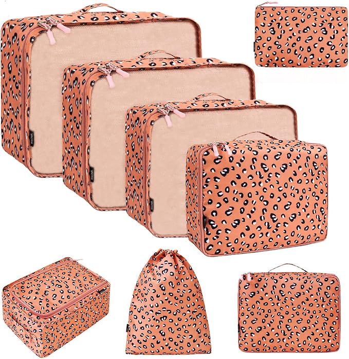 BAGAIL 8 Set Packing Cubes Luggage Packing Organizers