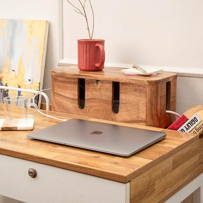 Cable Management Box & Cord Organizer- Cable Organizer
