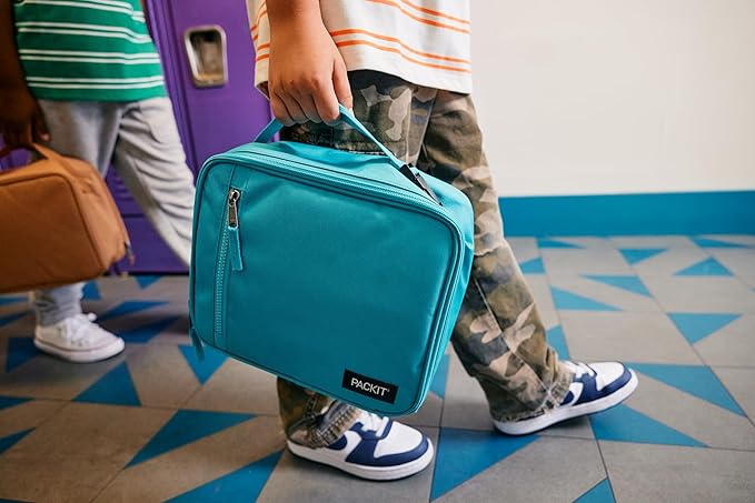 PackIt Freezable Classic Lunch Box, Retro Wave, Built