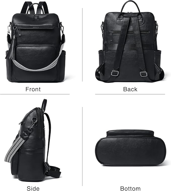 Shrrie Vegan Leather Laptop Backpack