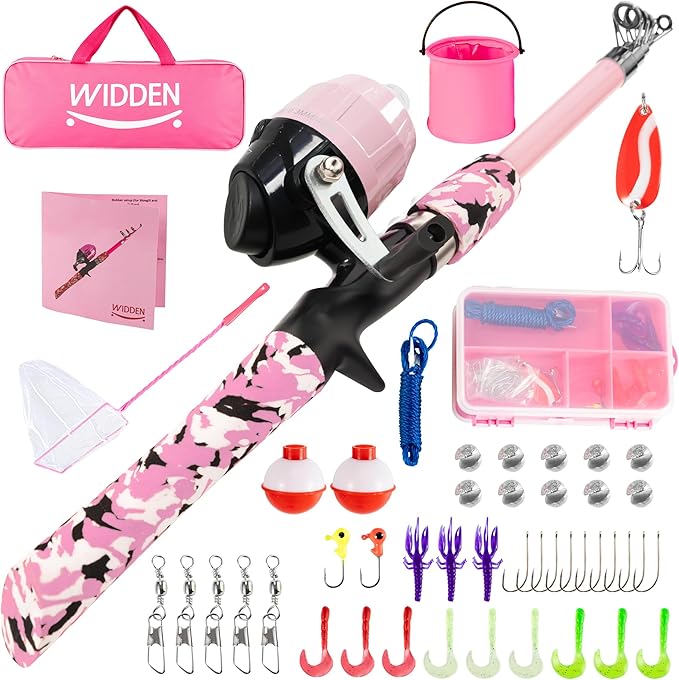 Kids Fishing Pole, Portable Telescopic Kids Fishing Poles