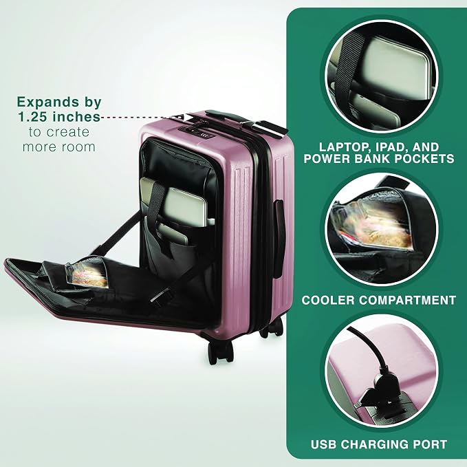 Luggage Sets 3 Piece, 22 Inch Carry on Luggage and 24 Inch Suitcases