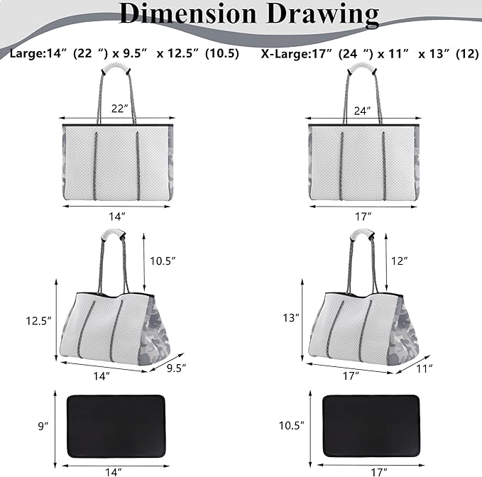 QOGiR Neoprene Multipurpose Beach Bag Tote