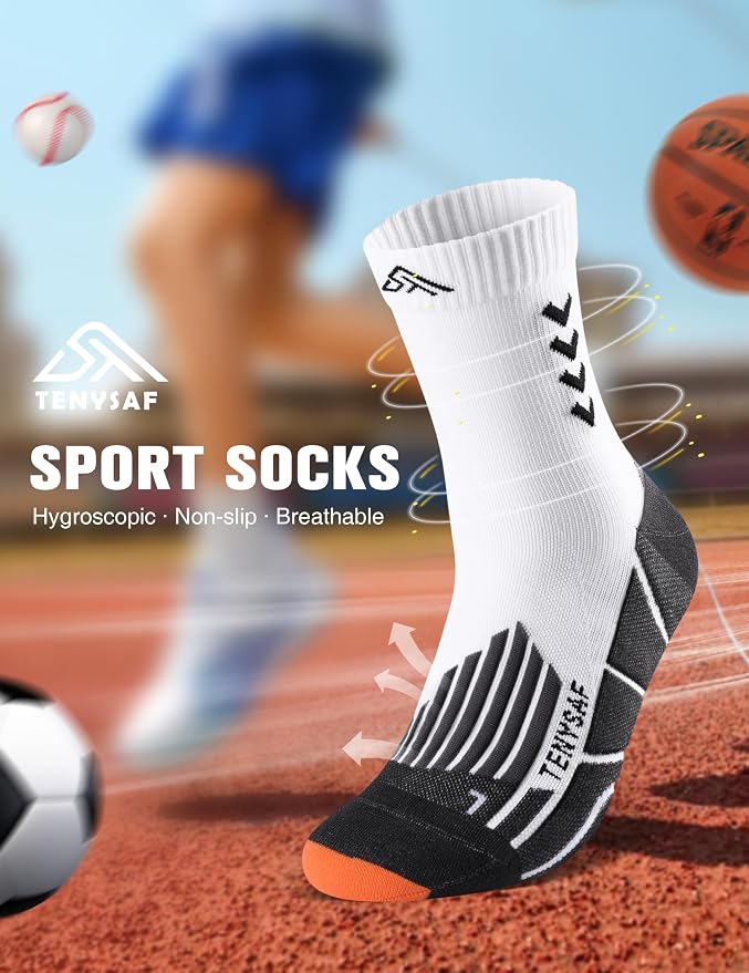 Compression Crew Running Socks: Athletic Socks