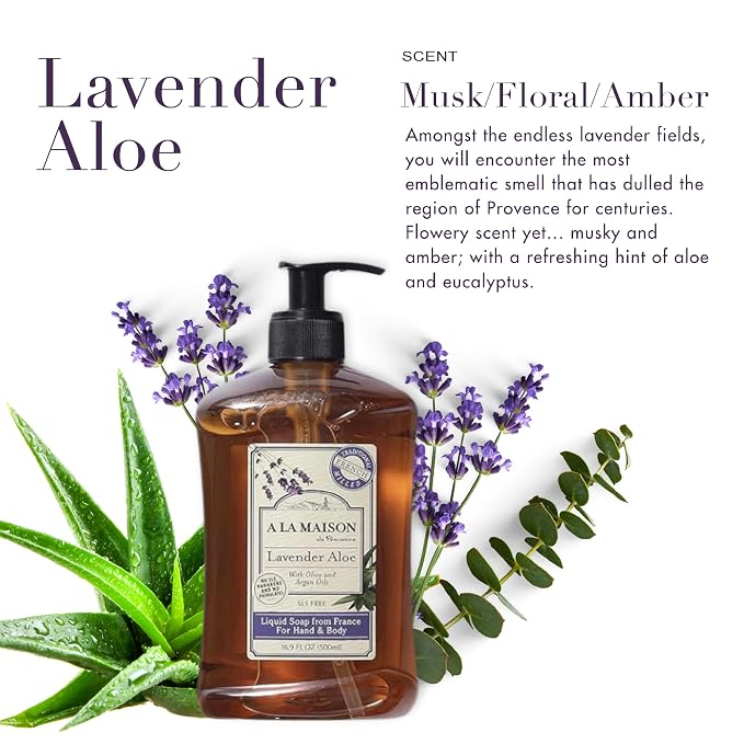 A LA MAISON de Provence Lavender Aloe Liquid Hand and Body Soap