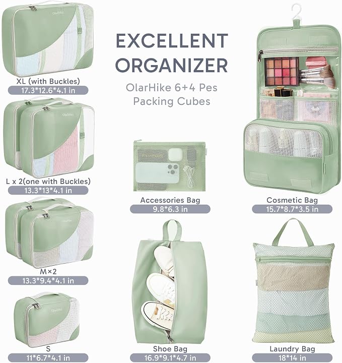 ALL INCLUDED 10 Set Durable Packing Cubes