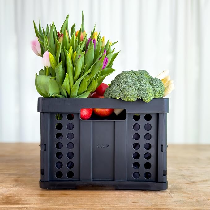 Clax® crate | folding box | basket | 48 qt | black