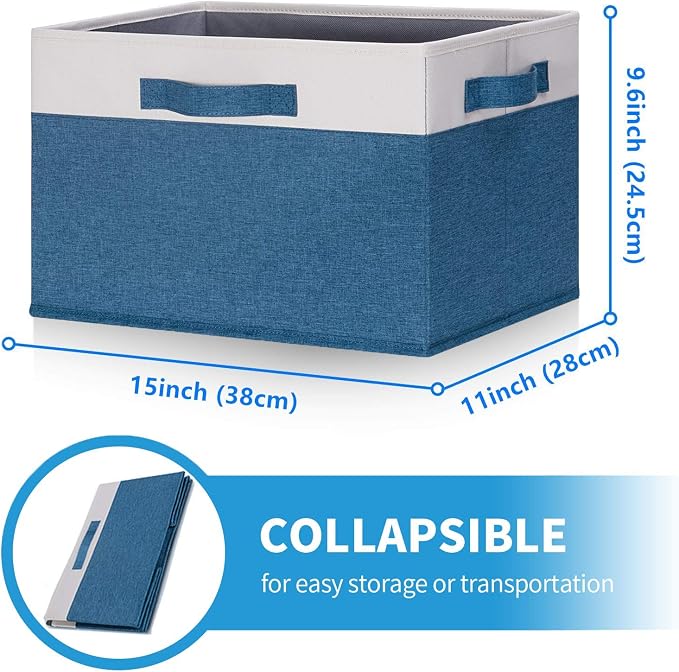 GhvyenntteS Storage Baskets for Shelves 3 Pack, Large Fabric Storage Bins