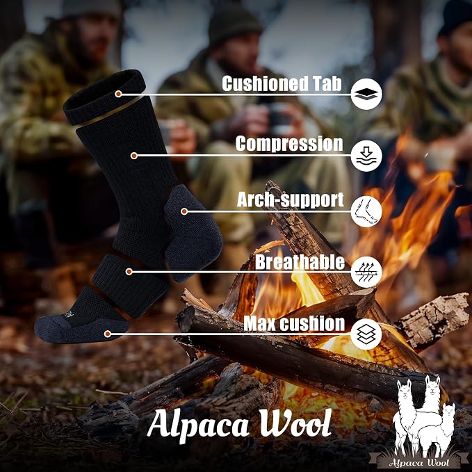 Alpaca Wool Hunting Socks 2 pairs
