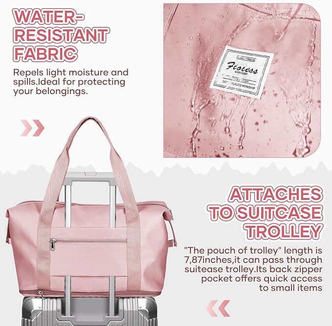 Travel Duffel Bag, Sports Tote Gym Bag, Shoulder Weekender Overnight Bag