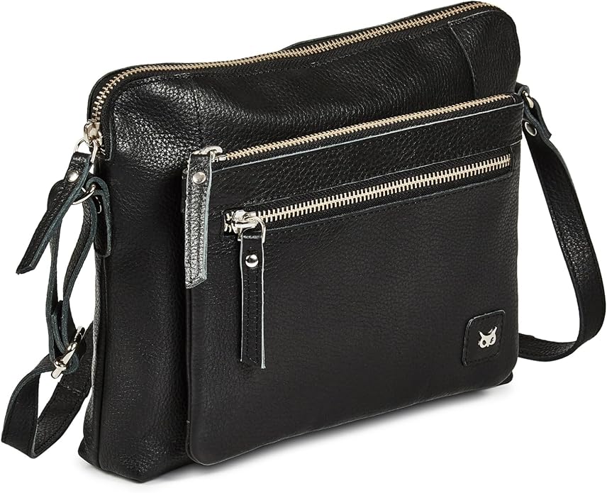 Wise Owl Accessories Small Soft Pebbled Real Leather Crossbody Handbags Purses