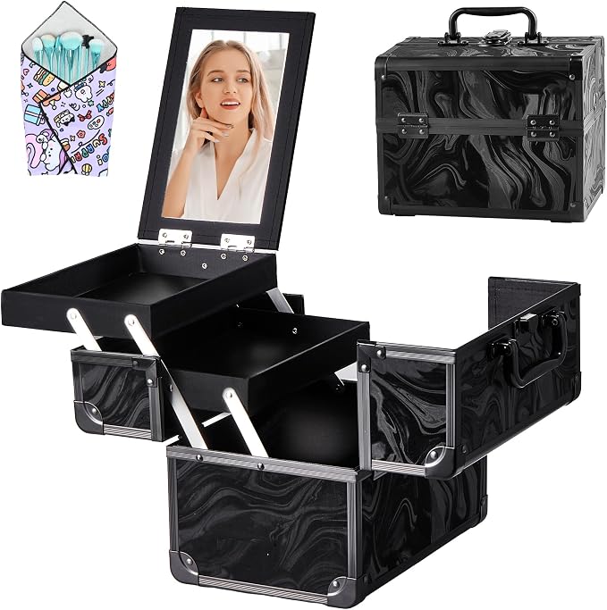 Makeup Train Case, Portable Makeup Case