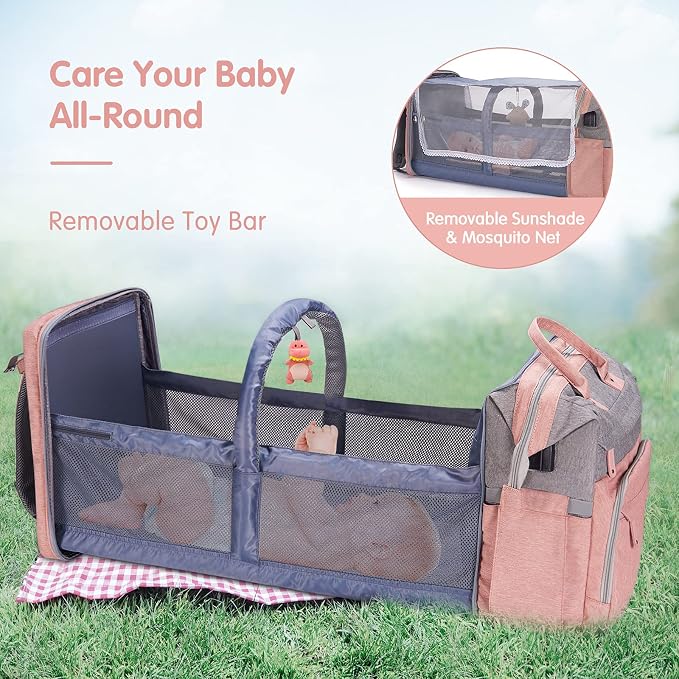 DERJUNSTAR Diaper Bag Backpack – Large Capacity Baby Diaper Bag