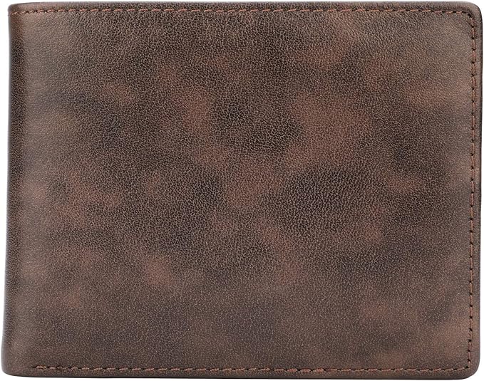 Wallet for Men-Genuine Leather RFID Blocking Bifold Stylish Wallet