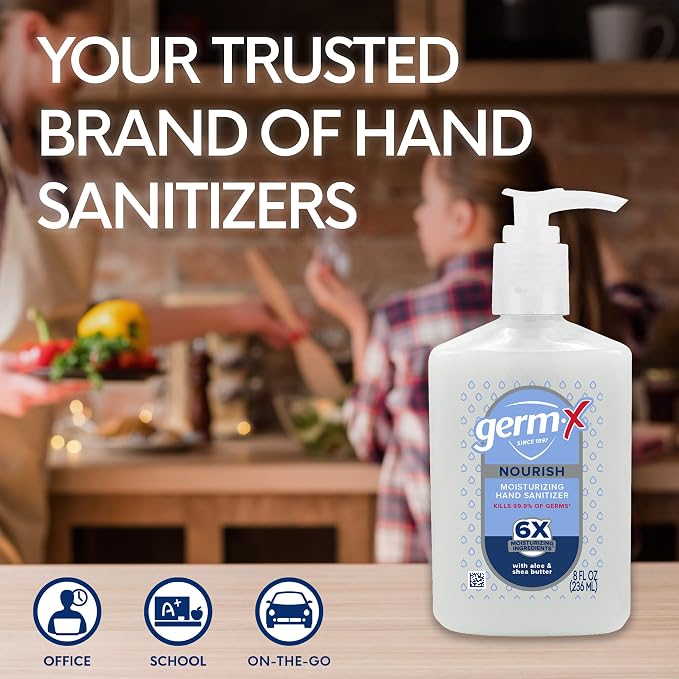 Germ-X Nourish Hand Sanitizer, 2-in-1 Moisturizing and Sanitizing Formula