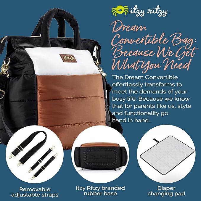 Itzy Ritzy Dream Convertible Diaper Bag Tote Backpack