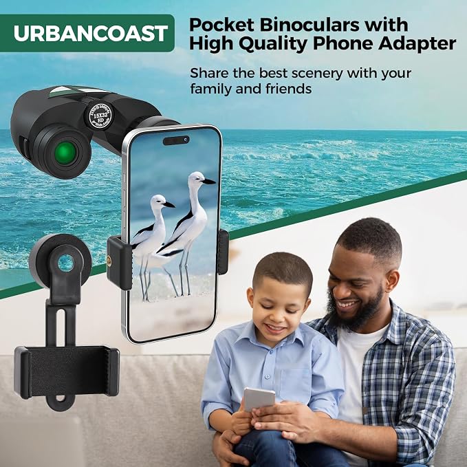 15x32 Compact Binoculars for Adults and Kids, High Power Lightweight Small