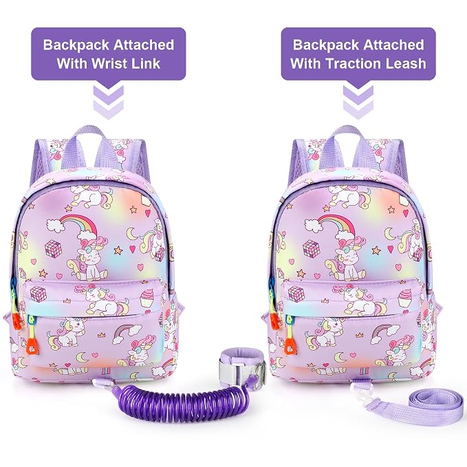 Accmor Toddler Harness Backpack Leash, Mini Unicorn Backpacks