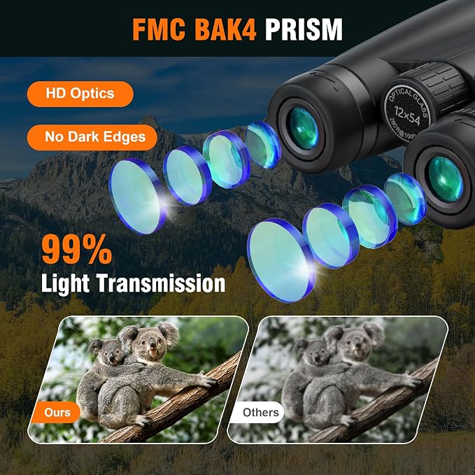 12x54 HD Binoculars for Adults High Powered