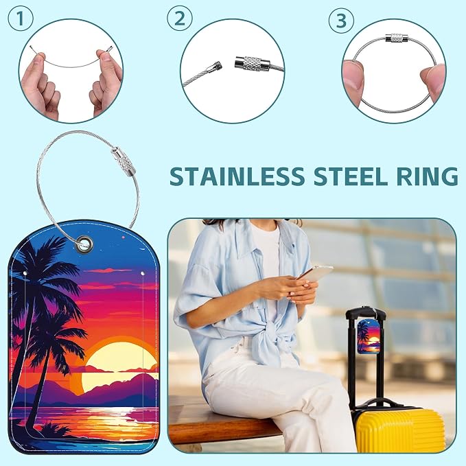 Palm Tree and Sunset Luggage Tag