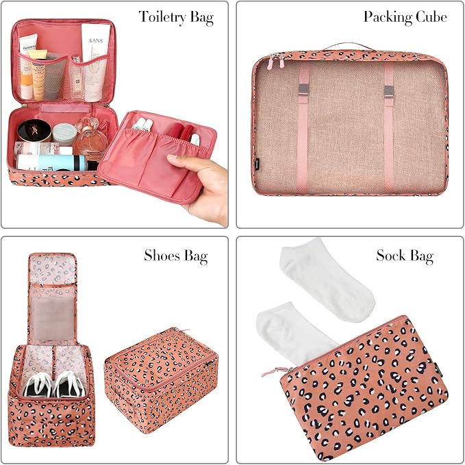 BAGAIL 8 Set Packing Cubes Luggage Packing Organizers