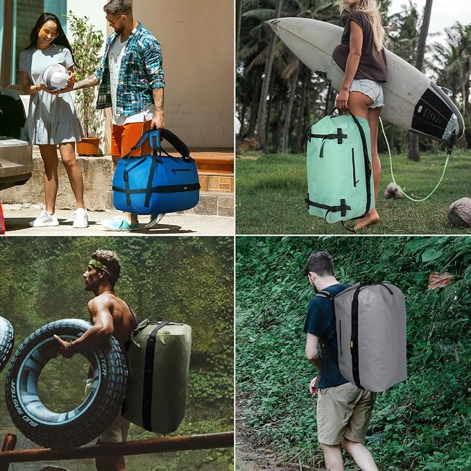 MIER Large Waterproof Duffel Bag Rolltop Dry Backpack Duffle Bags
