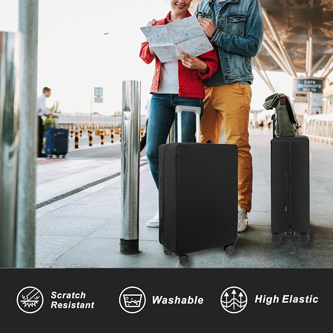 Transparent PVC Suitcase Cover, No Disassembly Required Clear Luggage Protector
