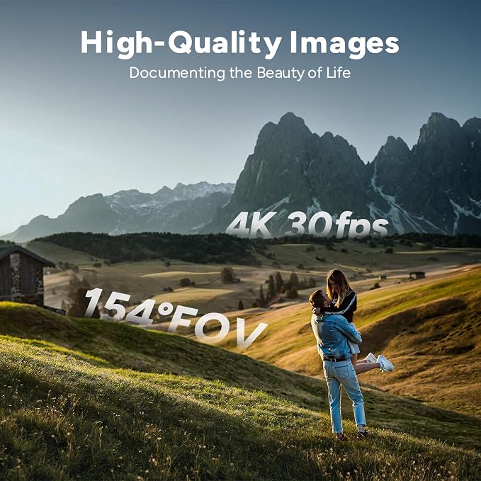 SJCAM C300 Pocket Action Camera 4K, 7Hour Power, 6-Axis Stabilization,