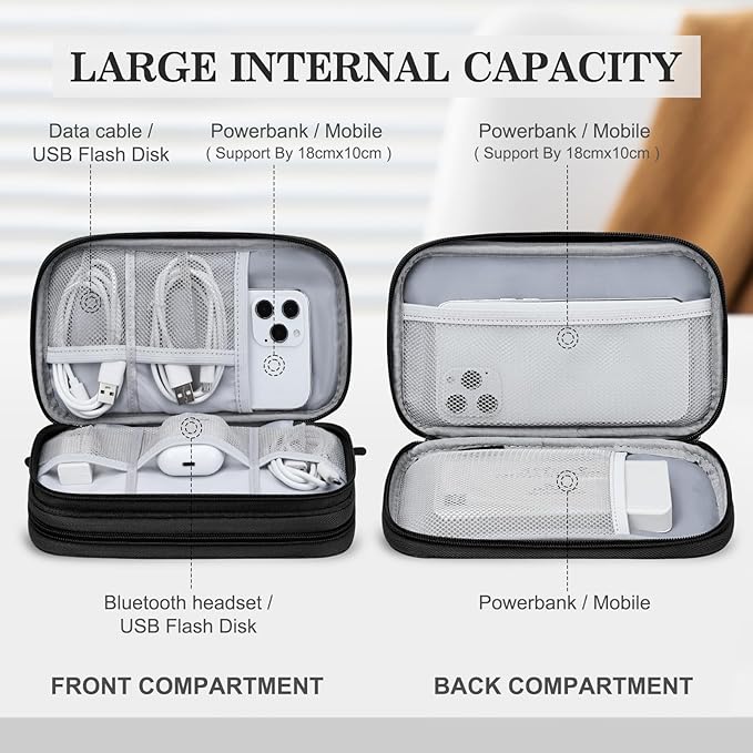 FYY Electronic Organizer, Travel Cable Organizer Bag Pouch Electronic