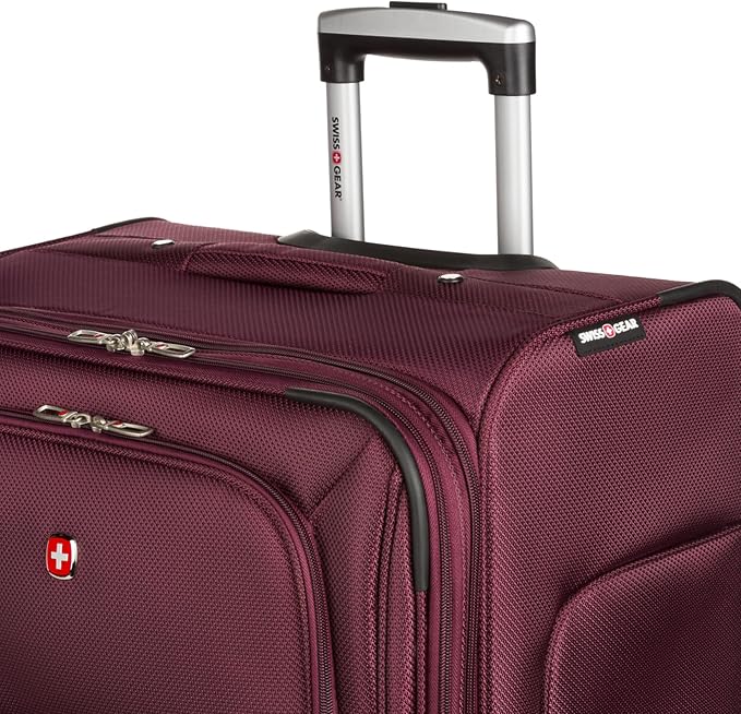 SwissGear Sion Softside Expandable Luggage – Large Checked Suitcase