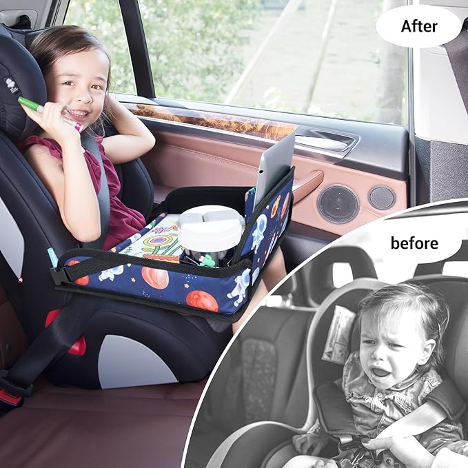 COOLBEBE Kids Travel Tray for Toddler Car Seat, Travel Tray for Airplane