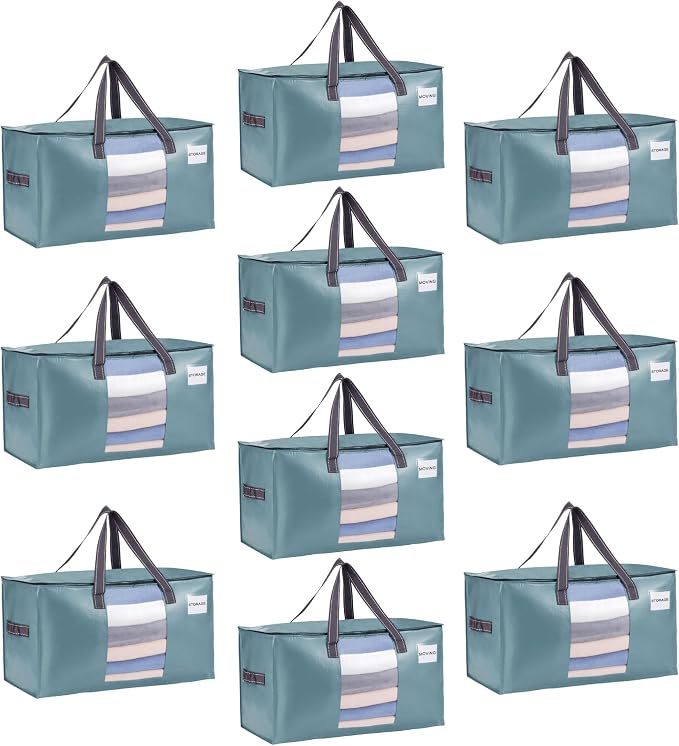 VENO 10 Pack Moving Bags, Comforter and Blanket Storage Bags