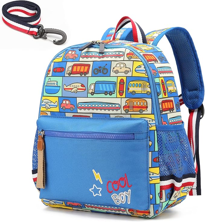 willikiva Cartoon Bus 12 Kindergarten Backpack